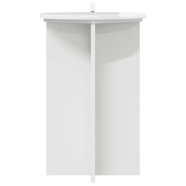 Växtställ 2 pcs Vit högglans Ø40 x 60 cm Konstruerat trä