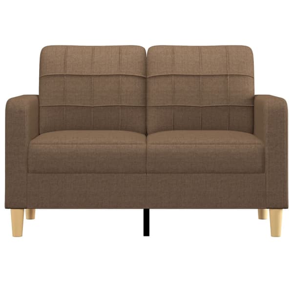 2-sitssoffa brun 120 cm tyg