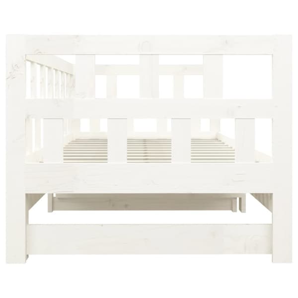 Bäddsoffa vit massiv furu 2x(90x200) cm