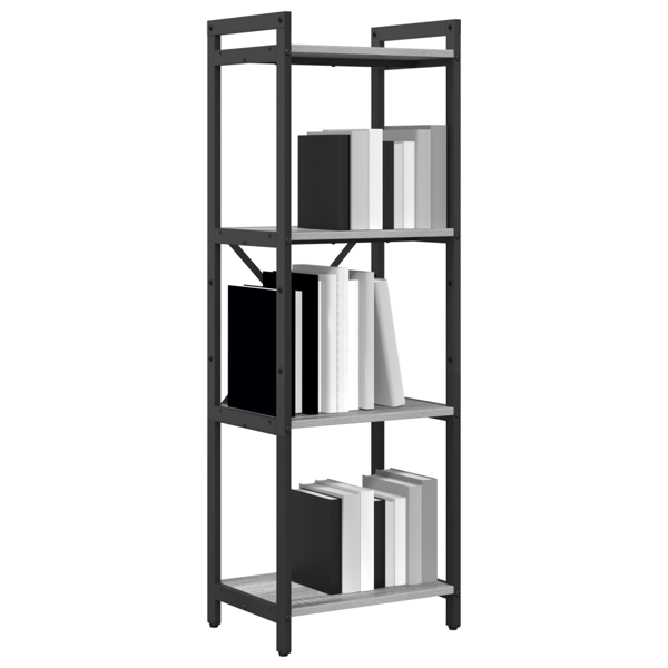 Hyllsystem Grå sonoma 40 x 30 x 119 cm Konstruerat trä