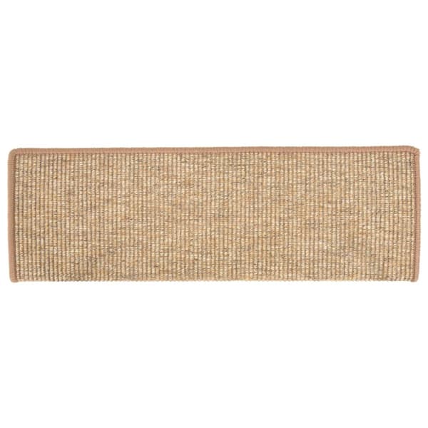 Trappmattor 15 st 65x21x4 cm ljusbruna rektangulära kanter