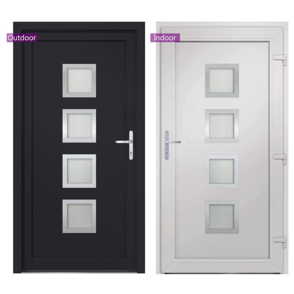 Ytterdörr antracit 108x200 cm PVC