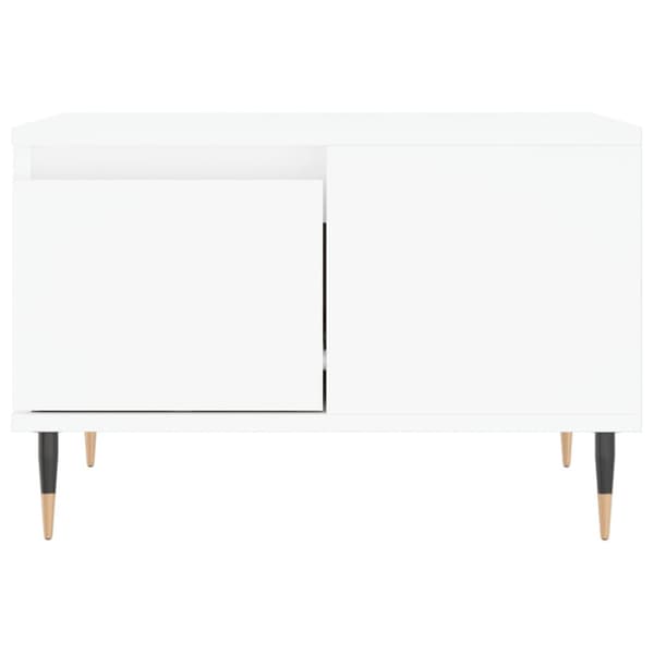 Soffbord vit 55x55x36,5 cm konstruerat trä