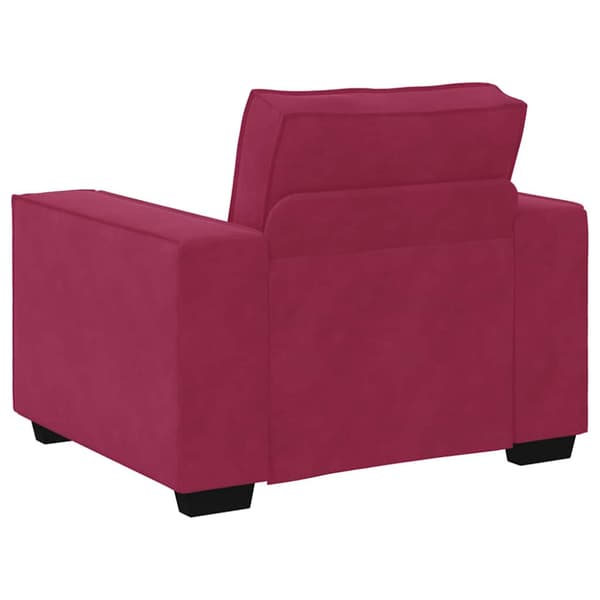 Soffstol vinröd 100x78x84 cm sammet