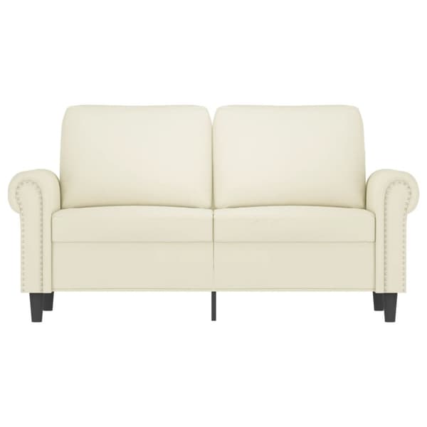 2-sitssoffa gräddvit 120 cm sammet