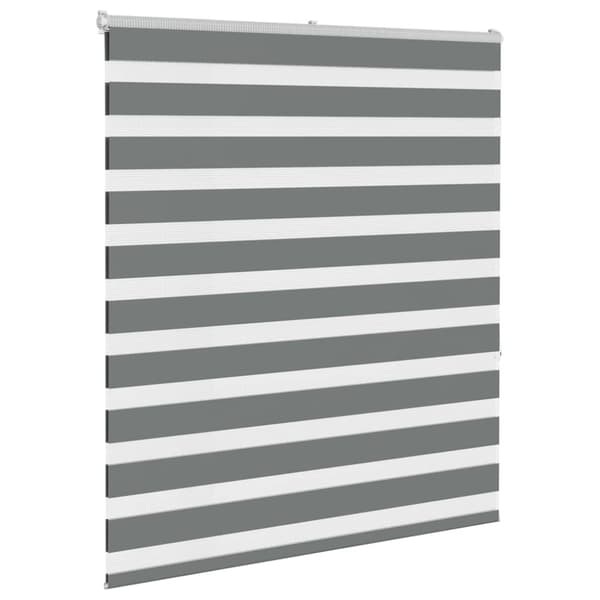 Rullgardin zebra mörkgrå 125x150 cm tyg bredd 120,9cm polyester