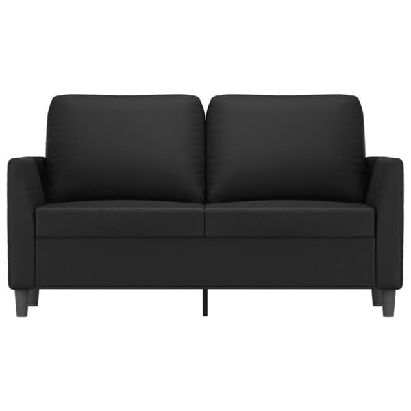 2-sitssoffa svart 120 cm konstläder