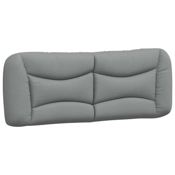 Bed with Mattress "Hvar" Light Grey 140x190 cm Fabric