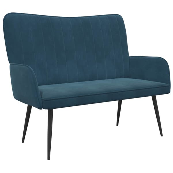 Tvåsitssoffa Blå 115 x 61 x 87 cm Sammet