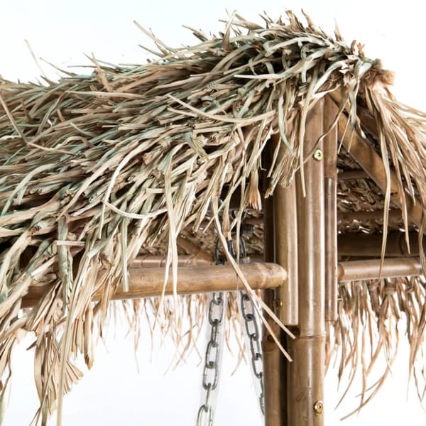 2-sits hammock med palmblad bambu 202 cm