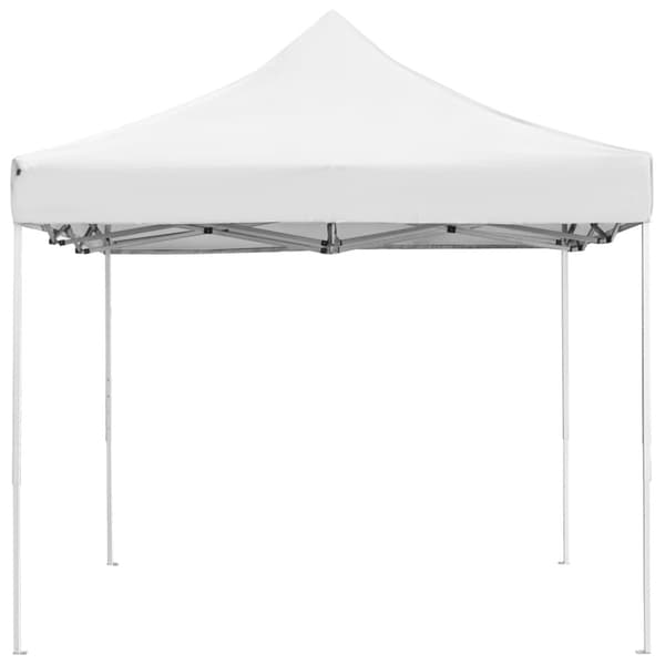 Hopfällbart partytält aluminium 4,5x3 m vit