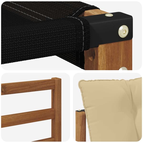 Utomhussoffset med kudde 7 pcs Naturlig och Beige