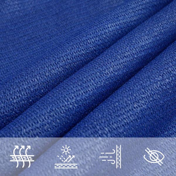 Solsegel 160 g/m² triangulär blå 4,5x4,5x4,5 m HDPE