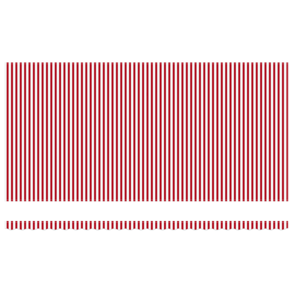 Utdragbar markis Röd och Vit 600 × 300 cm Polyester