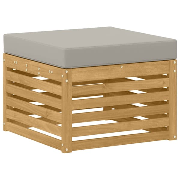 Utomhussoffset 4 pcs Vit och ljusgrå 197,5 x 122,5 x 73 cm