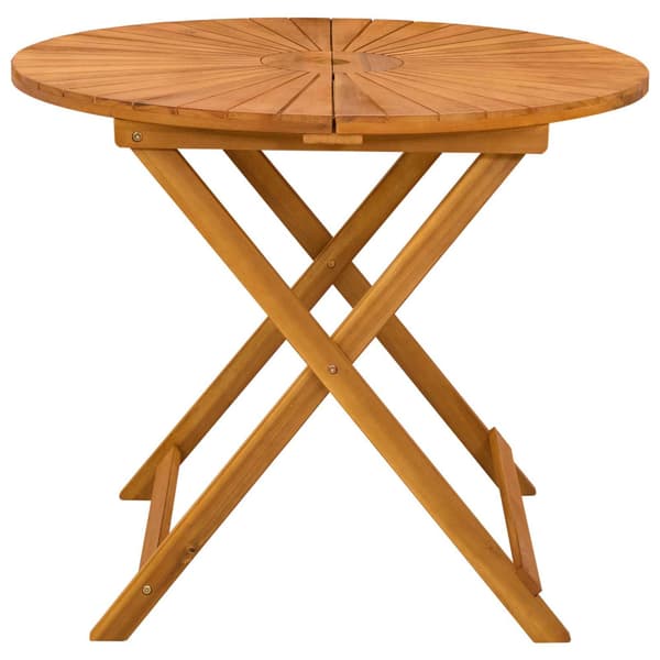 Hopfällbart trädgårdsbord Naturlig Ø90 x 75 cm