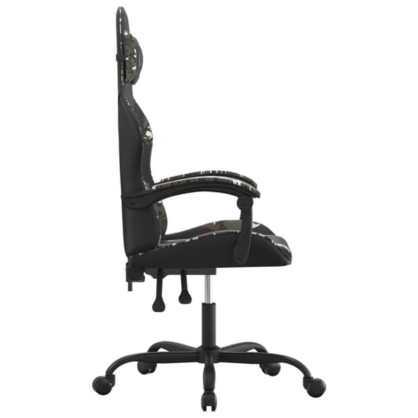 Gamingstol svart och kamouflage konstläder