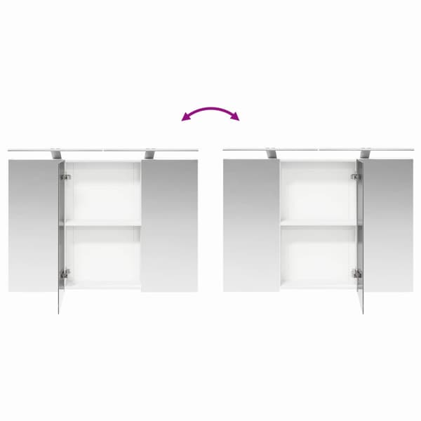 Badrumsskåpsset 4 pcs Vit Konstruerat trä