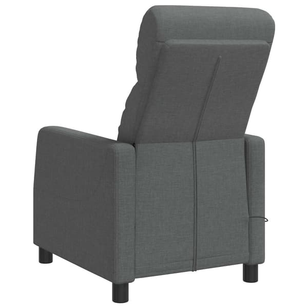 Massagefåtölj Mörkgrå Tyg