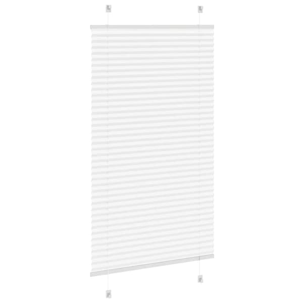 Plisserad persienn vit 70x150 cm tyg bredd 69,4 cm polyester
