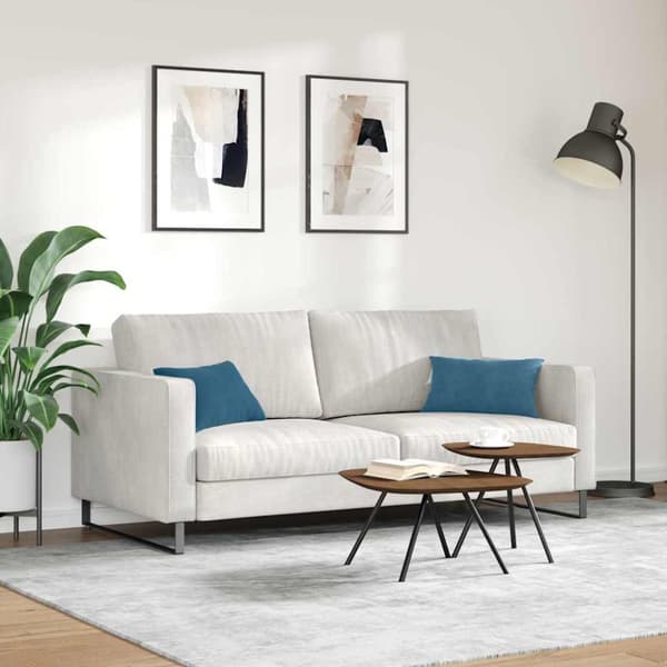 Sofakuddar 2 pcs Blå 50 x 30 cm Kordread tyg