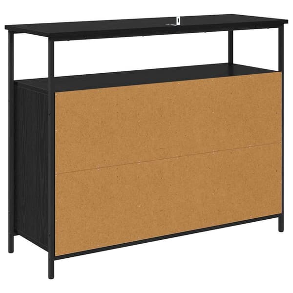 Sideboard Svart Ek 100 x 35 x 80 cm Konstruerat trä