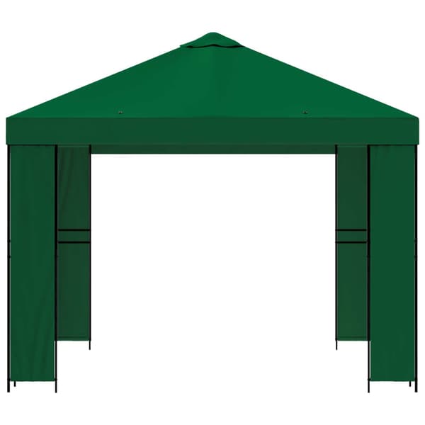 Paviljong 3 x 3 m Grön Polyester och Stål 190
