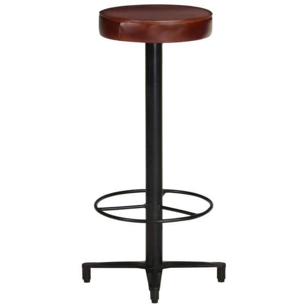Barstolar 2 st 76 cm äkta läder