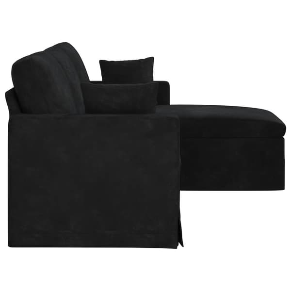 Soffa Svart 198 x 134 x 80 cm Sammet