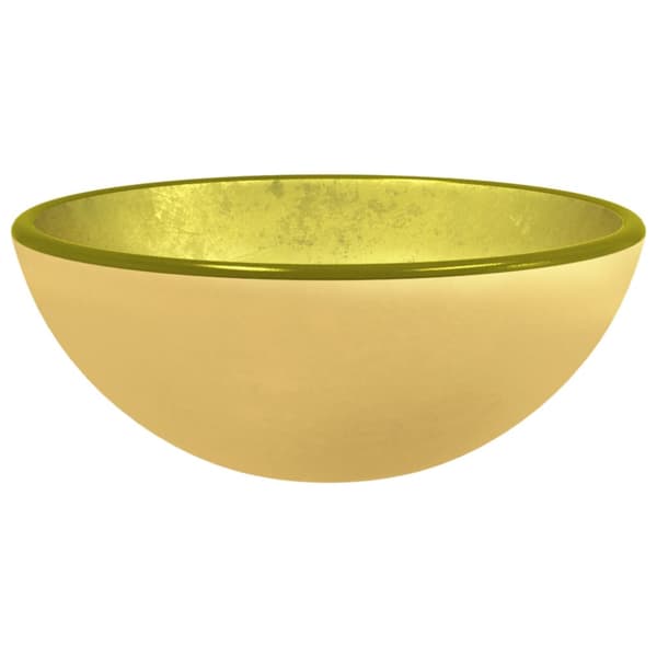 Handfat härdat glas 30x12 cm guld