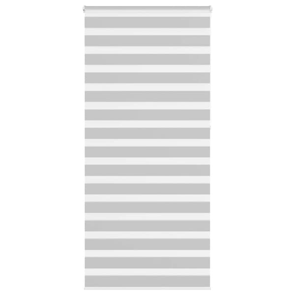 Rullgardin zebra ljusgrå 100x230 cm tyg bredd 95,9 cm polyester