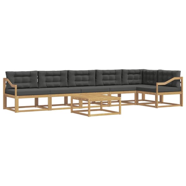 Utomhussoffset 7 pcs Vit och antracit 79 x 79 x 37 cm Polyester