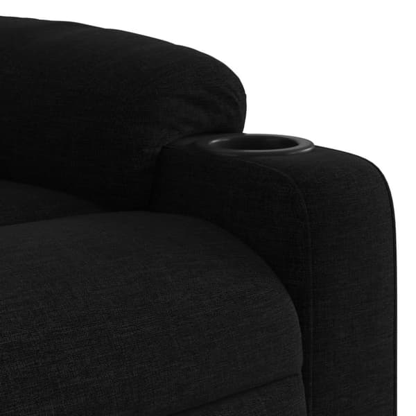 Massagefåtölj svart tyg
