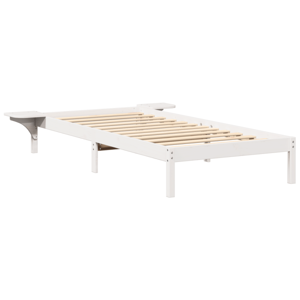 Sängram Vit 80 x 200 cm Massiv furu