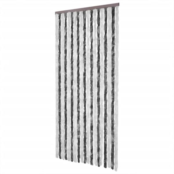 Insektsgardin grå och vit 100x200 cm chenille