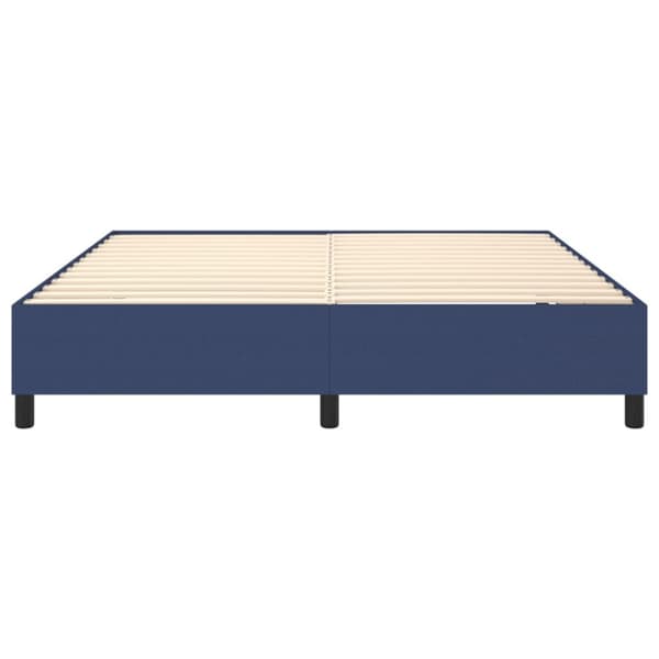 Boxspring-sängram blå 160x200 cm tyg