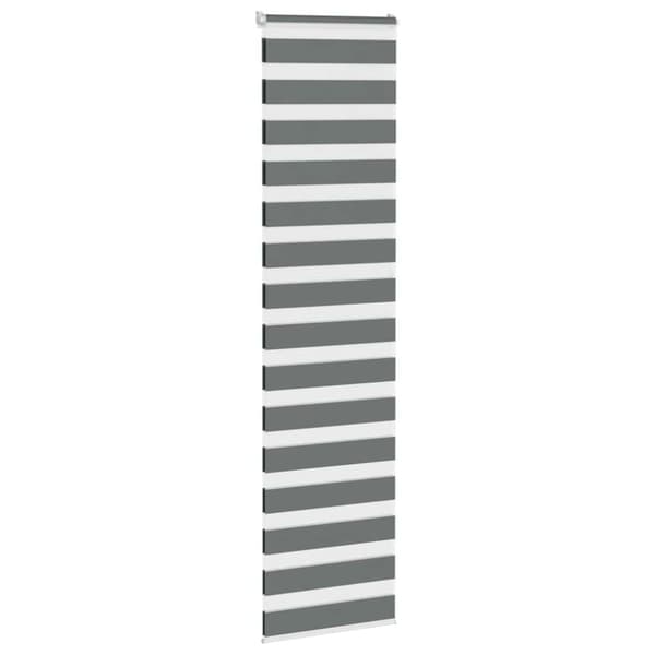 Rullgardin zebra mörkgrå 60x200 cm tyg bredd 55,9 cm polyester