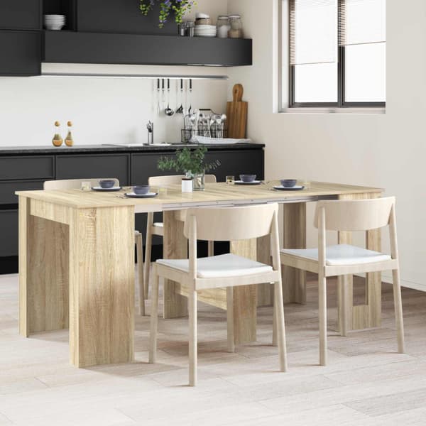 Matbord 180 x 85 x 75 cm Konstruerat trä Sonoma-ek Rektangulär