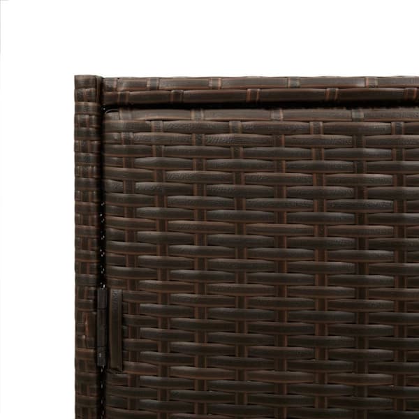 Trädgårdsskåp brun 83x45x76 cm konstrotting