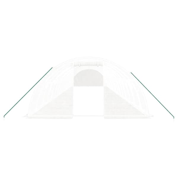 Växthus med stålram vit 64 m² 16x4x2 m