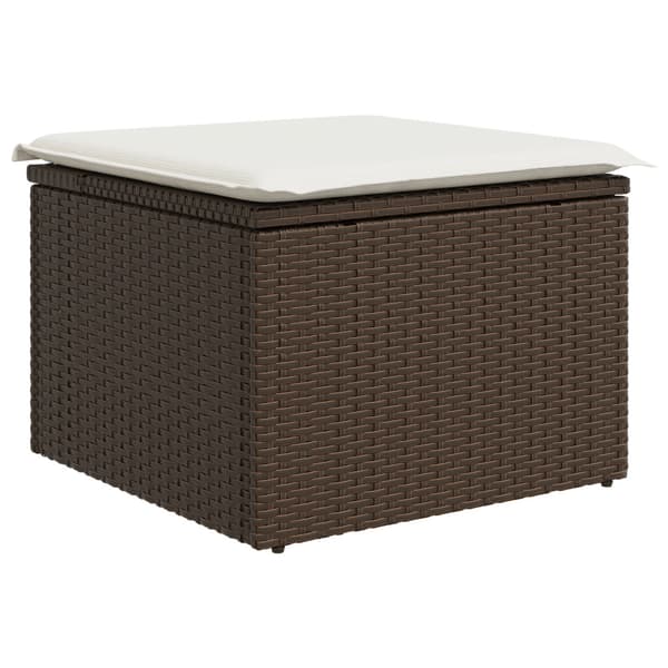 Soffset med kudde 6 pcs Brun konstrotting
