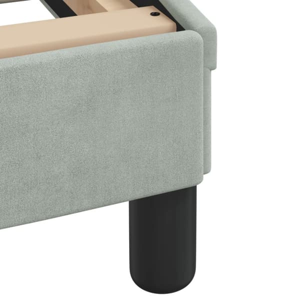 Bed Frame without Mattress Light Grey 90x190 cm Velvet