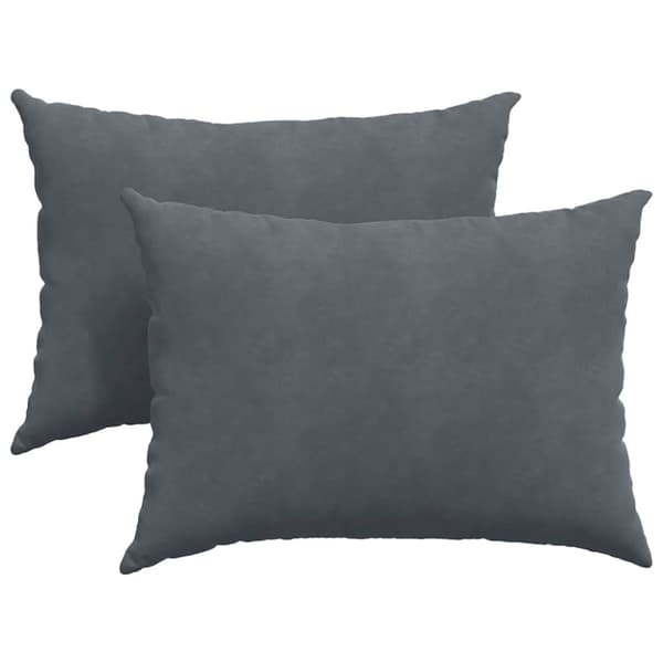 Sofakuddar 2 pcs Mörkgrå 70 x 50 cm Kordread tyg