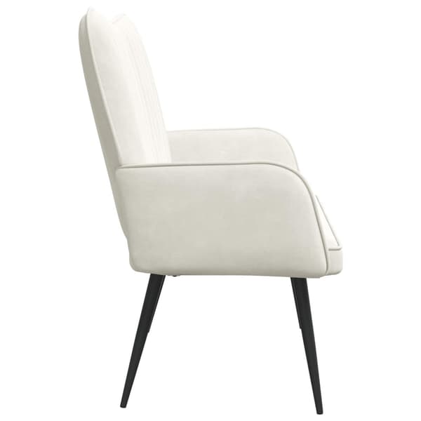 Tvåsitssoffa Kräm 115 x 61 x 87 cm Sammet