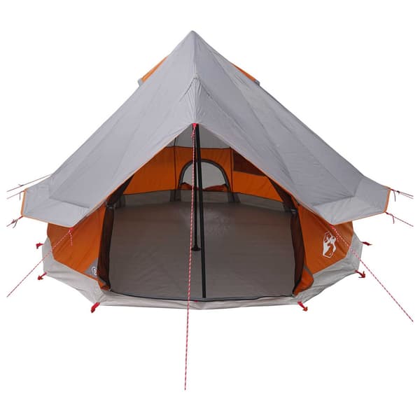 Tipi Tält Grå och orange 250 x 250 cm Polyester och Stål