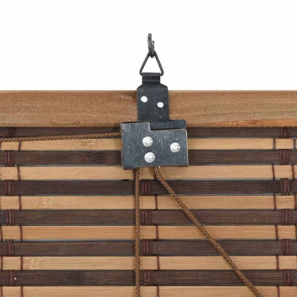 Rullgardin med gardiner Brun 60 x 220 cm Bambu