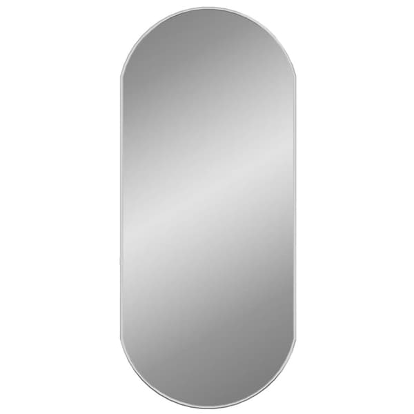 Väggspegel silver 80x35 cm oval