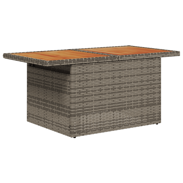 Trädgårdsoffset med lagring 8 pcs Grå Poly rattan