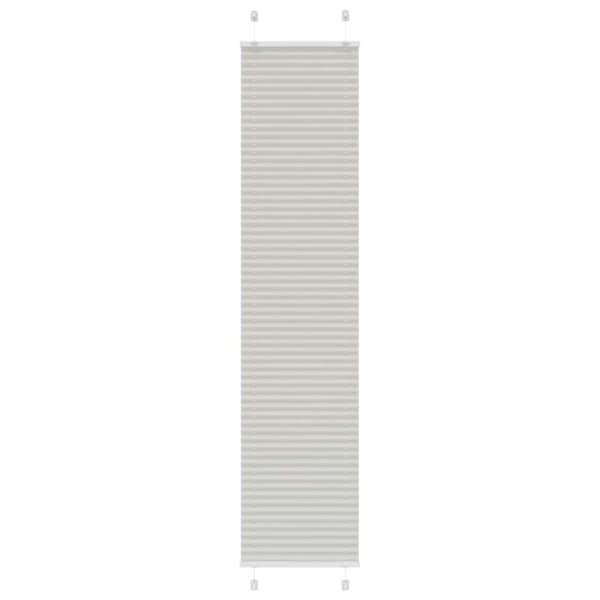 Plisserad persienn ljusgrå 50x200cm tyg bredd 49,4cm polyester