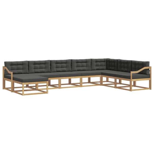 Utomhussoffset 8 pcs Vit och antracit
